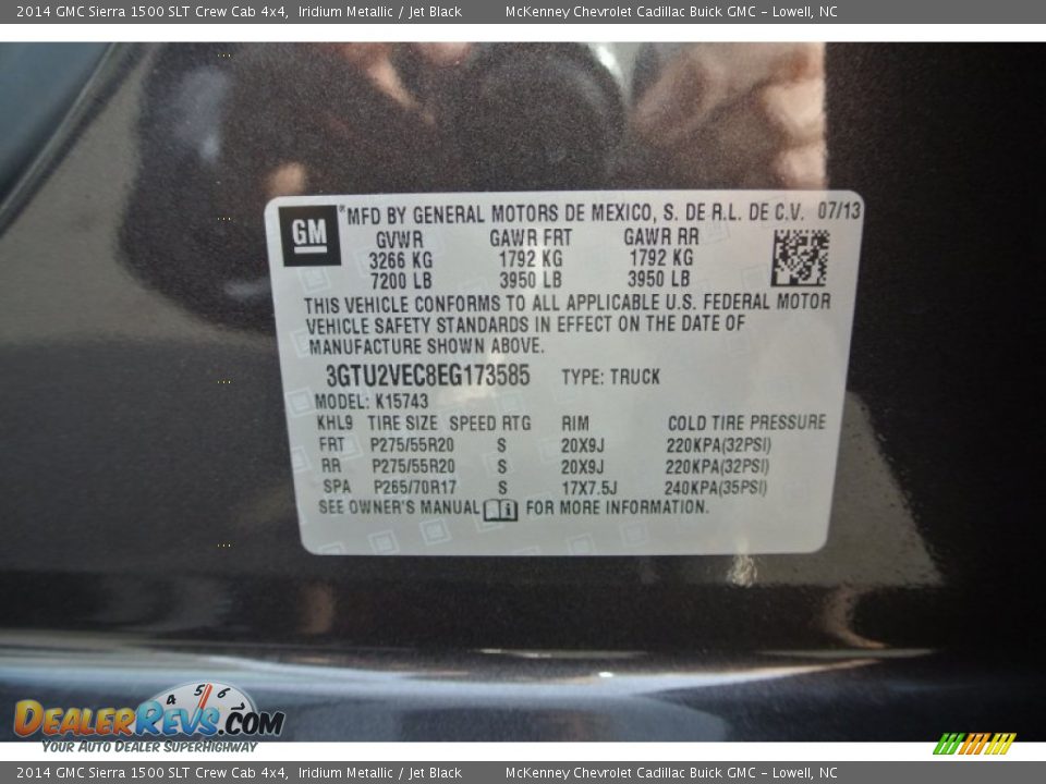 2014 GMC Sierra 1500 SLT Crew Cab 4x4 Iridium Metallic / Jet Black Photo #8