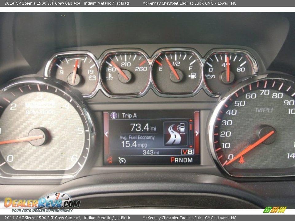 2014 GMC Sierra 1500 SLT Crew Cab 4x4 Gauges Photo #13
