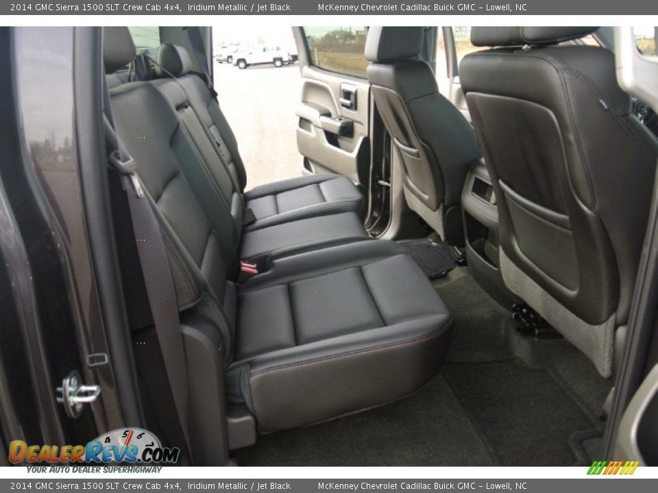 Rear Seat of 2014 GMC Sierra 1500 SLT Crew Cab 4x4 Photo #15