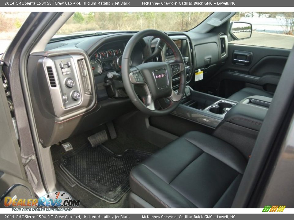 Jet Black Interior - 2014 GMC Sierra 1500 SLT Crew Cab 4x4 Photo #19