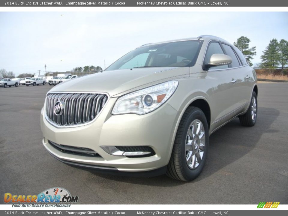 2014 Buick Enclave Leather AWD Champagne Silver Metallic / Cocoa Photo #2