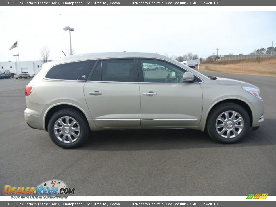 2014 Buick Enclave Leather AWD Champagne Silver Metallic / Cocoa Photo #6
