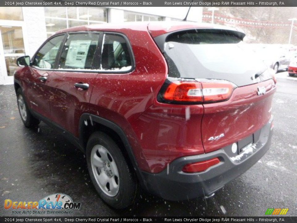 2014 Jeep Cherokee Sport 4x4 Deep Cherry Red Crystal Pearl / Morocco - Black Photo #2