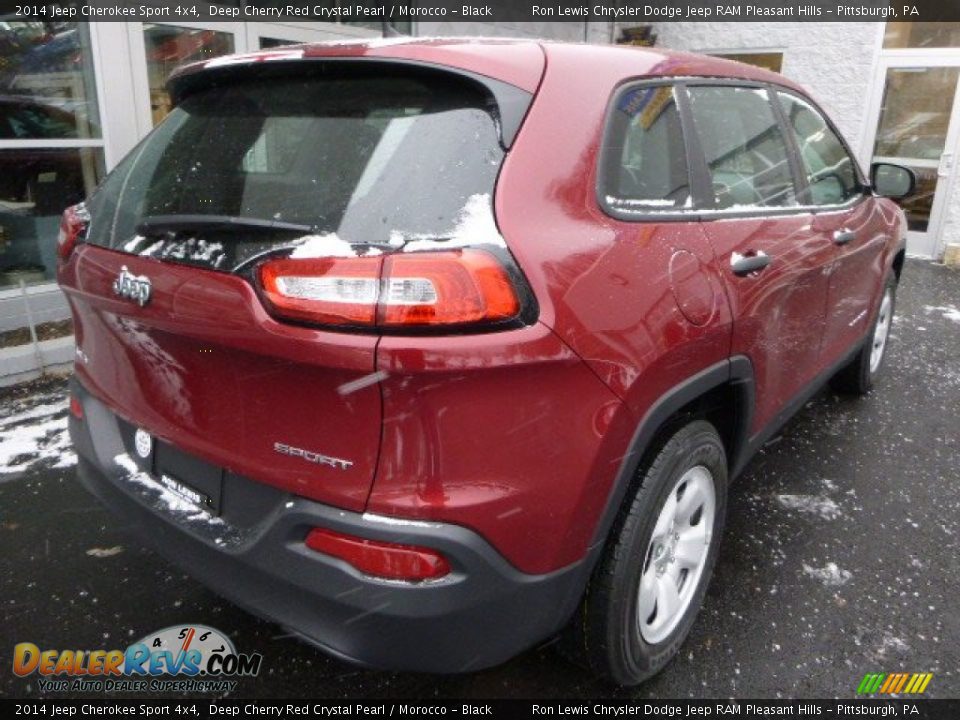 2014 Jeep Cherokee Sport 4x4 Deep Cherry Red Crystal Pearl / Morocco - Black Photo #4