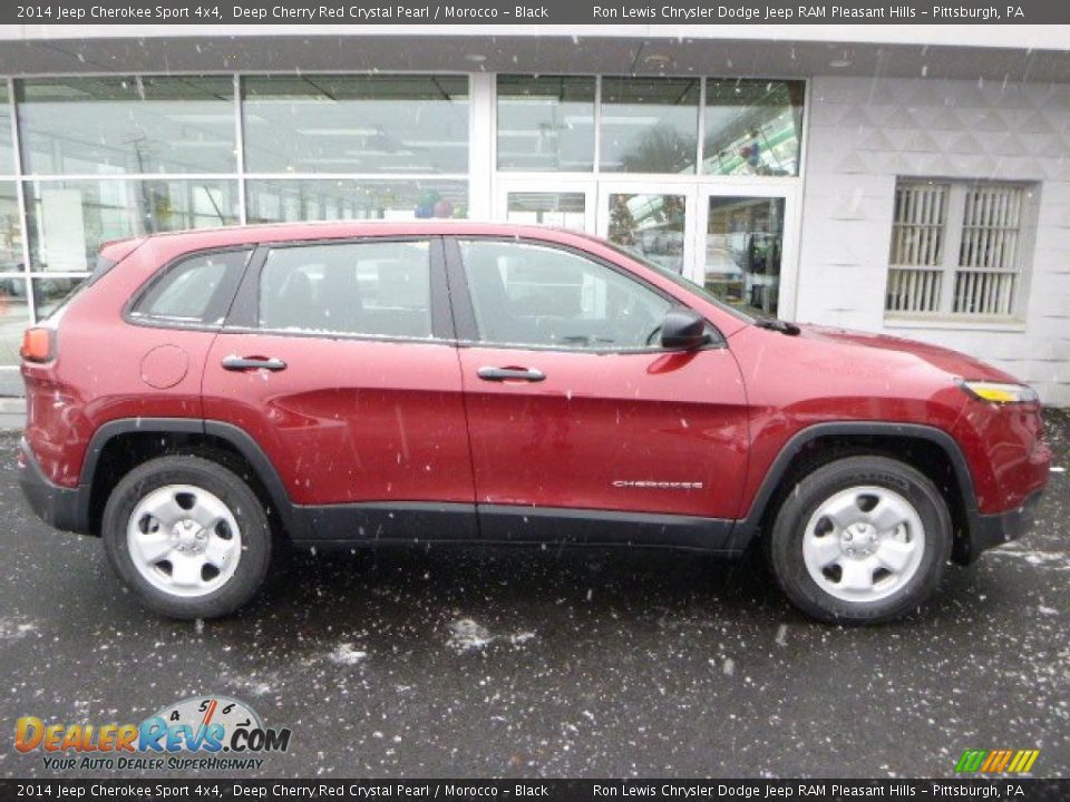 2014 Jeep Cherokee Sport 4x4 Deep Cherry Red Crystal Pearl / Morocco - Black Photo #5