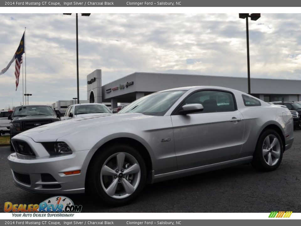 2014 Ford Mustang GT Coupe Ingot Silver / Charcoal Black Photo #3