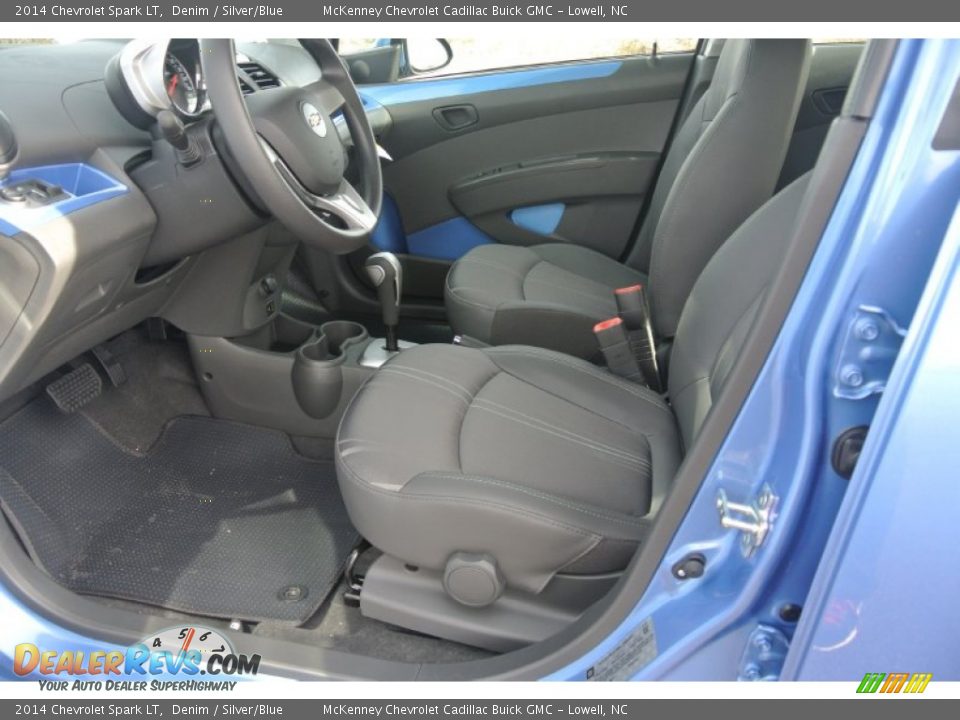 Silver/Blue Interior - 2014 Chevrolet Spark LT Photo #8