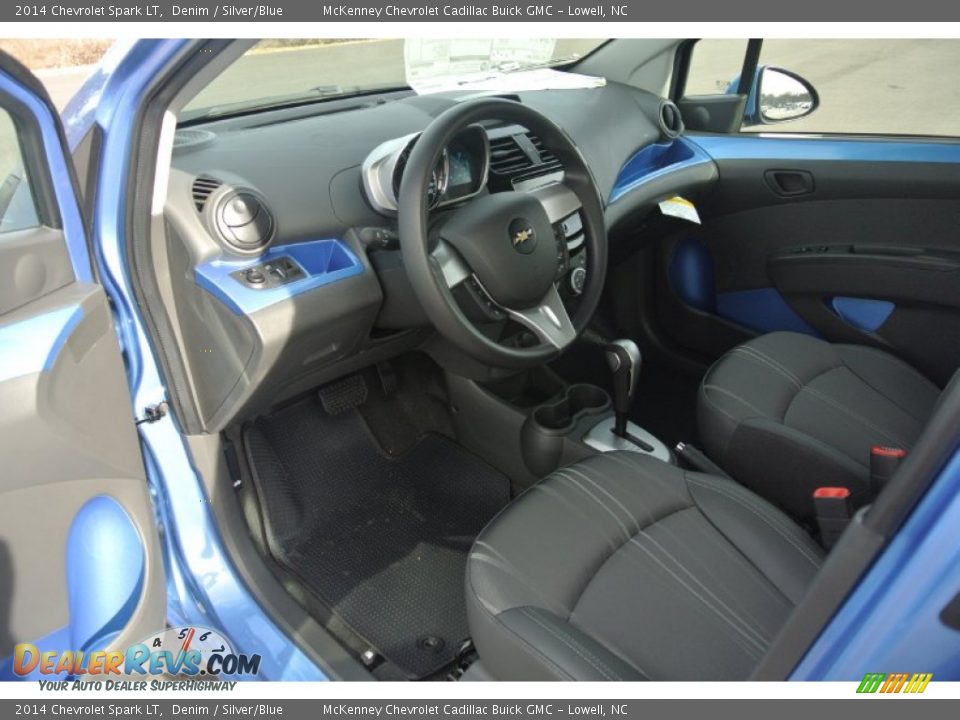 Silver/Blue Interior - 2014 Chevrolet Spark LT Photo #20