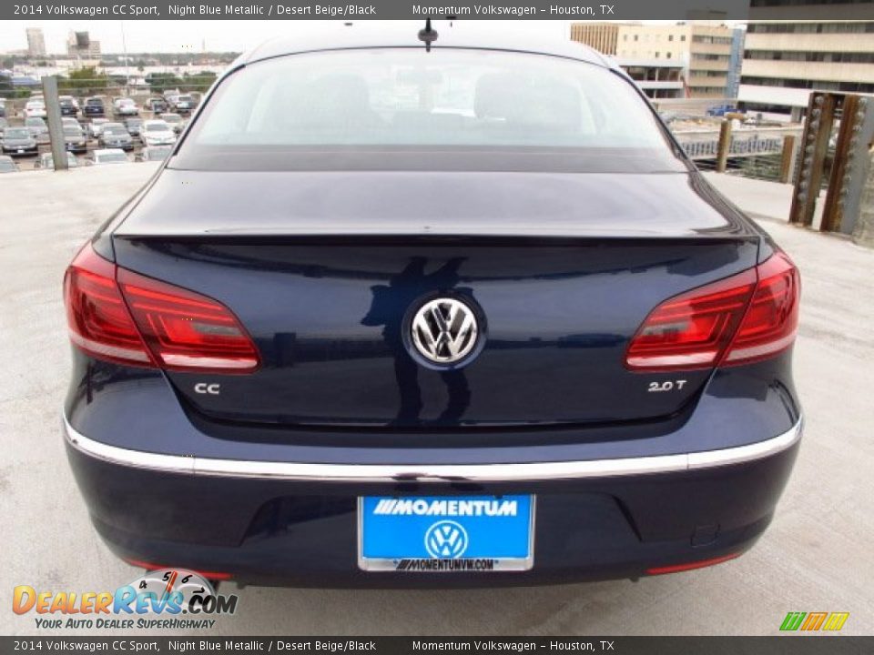 2014 Volkswagen CC Sport Night Blue Metallic / Desert Beige/Black Photo #5