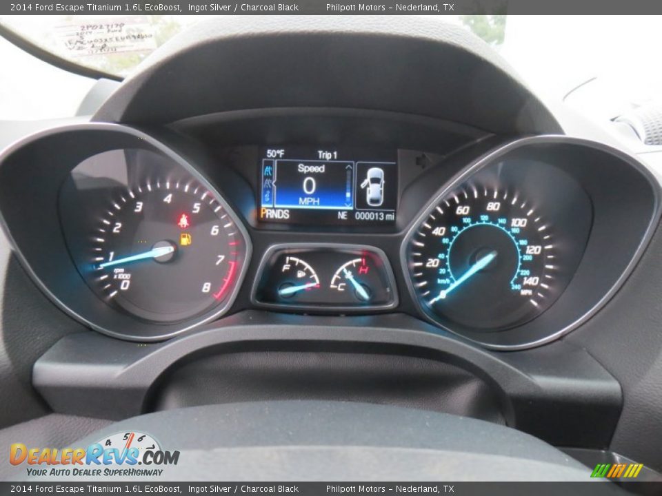 2014 Ford Escape Titanium 1.6L EcoBoost Ingot Silver / Charcoal Black Photo #36
