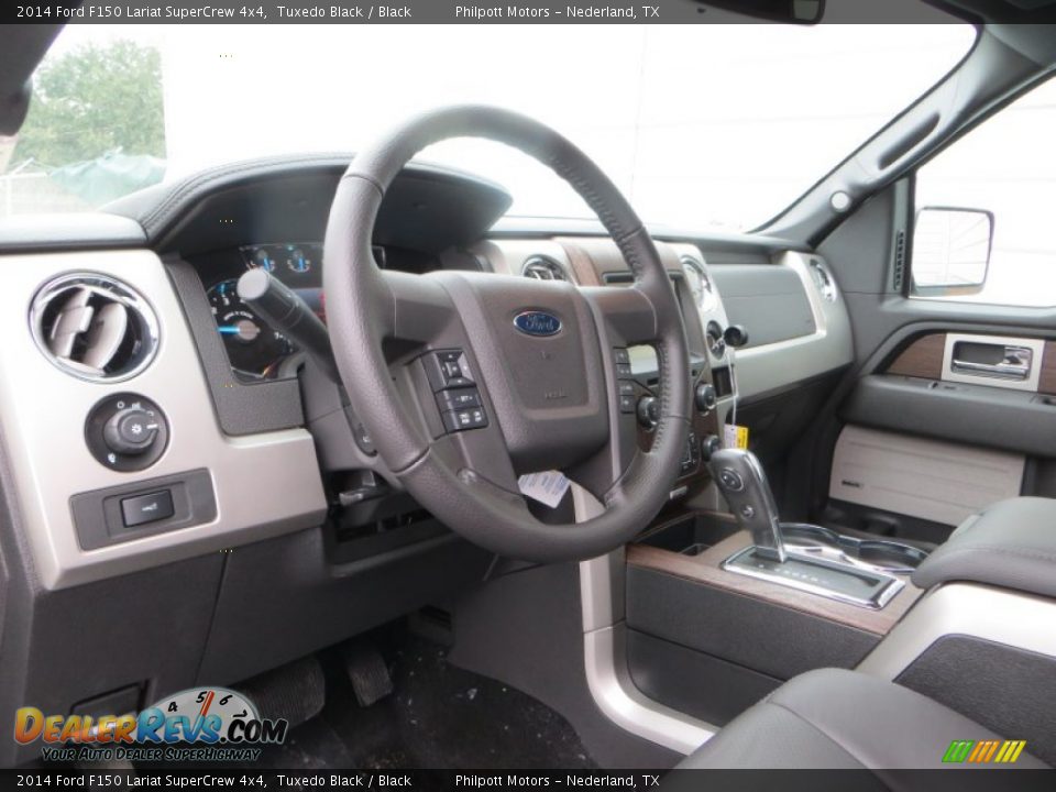 Black Interior - 2014 Ford F150 Lariat SuperCrew 4x4 Photo #26