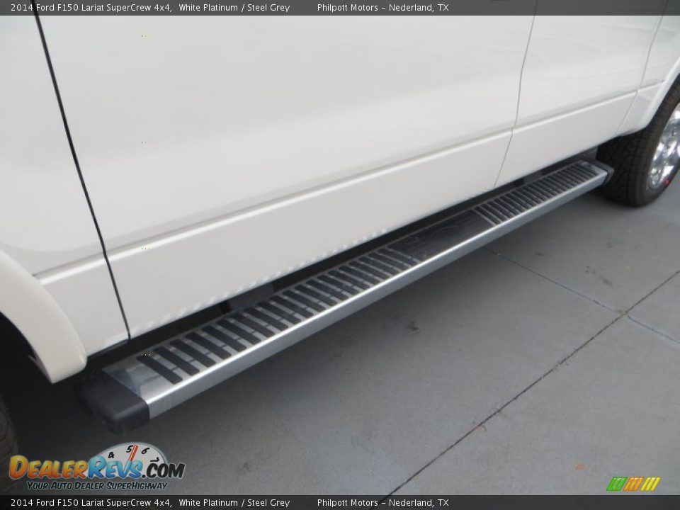 2014 Ford F150 Lariat SuperCrew 4x4 White Platinum / Steel Grey Photo #14