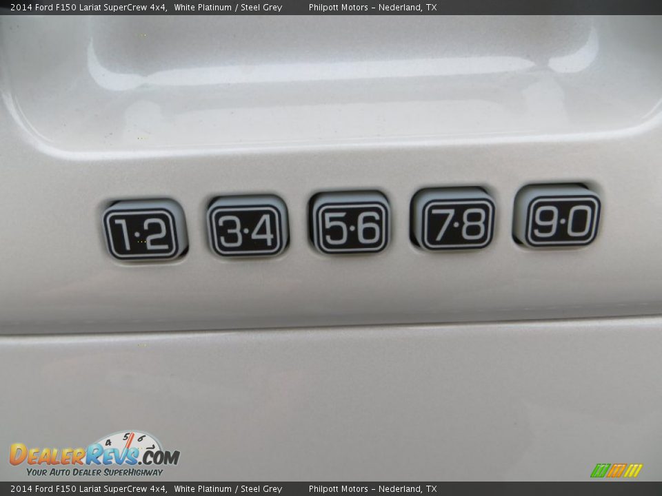 2014 Ford F150 Lariat SuperCrew 4x4 White Platinum / Steel Grey Photo #15
