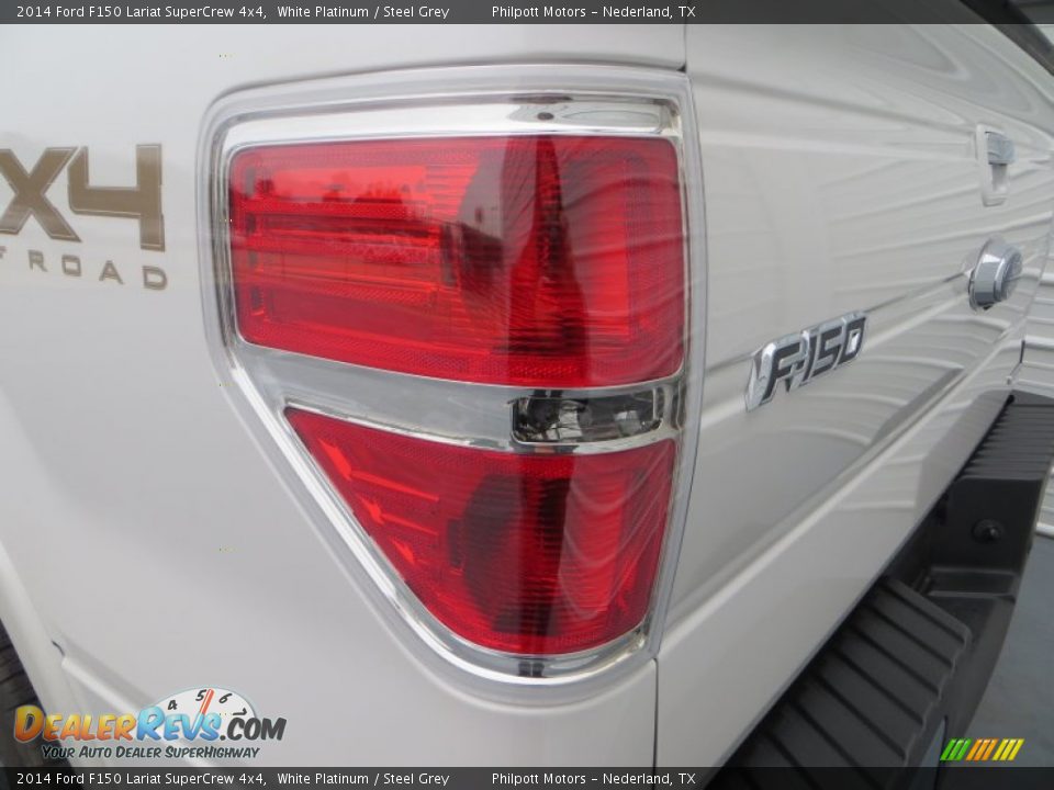 2014 Ford F150 Lariat SuperCrew 4x4 White Platinum / Steel Grey Photo #17