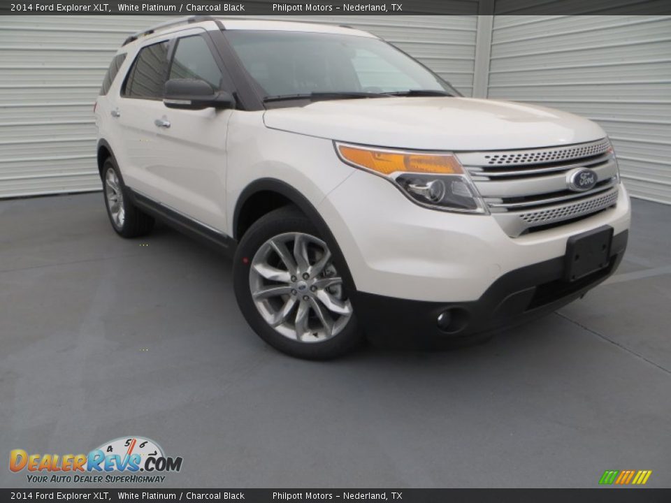 2014 Ford Explorer XLT White Platinum / Charcoal Black Photo #1