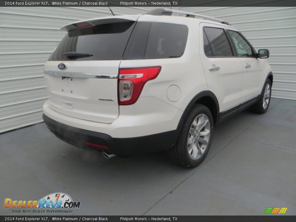 2014 Ford Explorer XLT White Platinum / Charcoal Black Photo #4