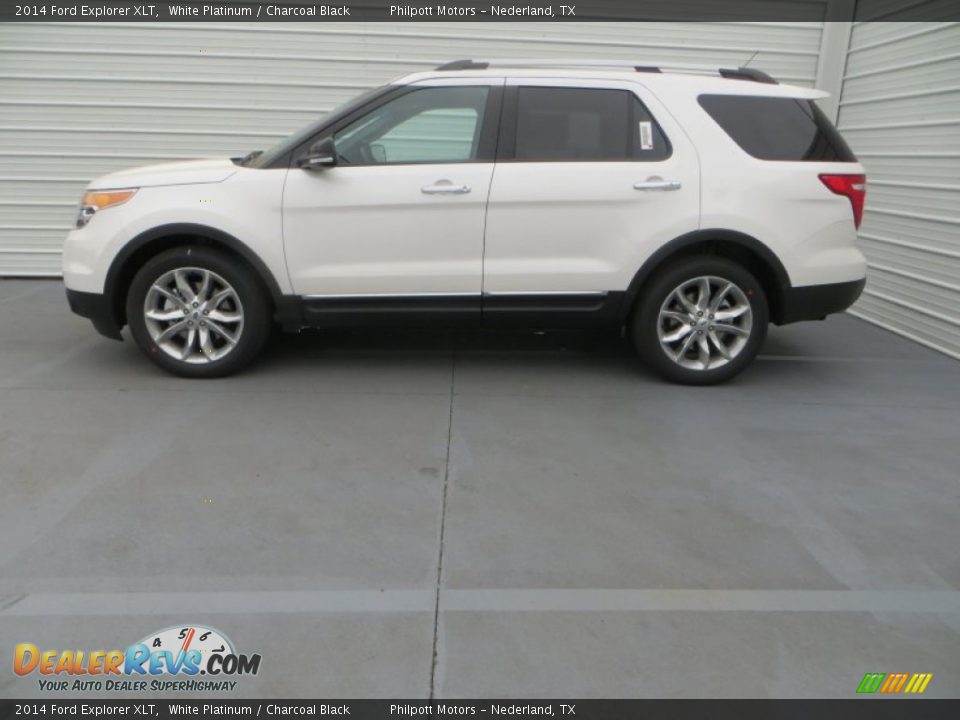 2014 Ford Explorer XLT White Platinum / Charcoal Black Photo #6