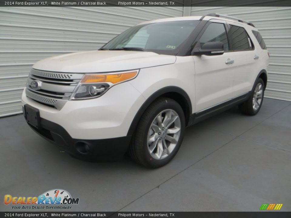 2014 Ford Explorer XLT White Platinum / Charcoal Black Photo #7