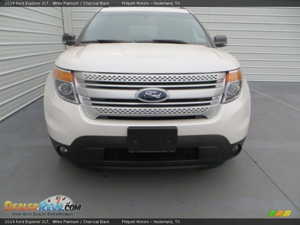 2014 Ford Explorer XLT White Platinum / Charcoal Black Photo #8