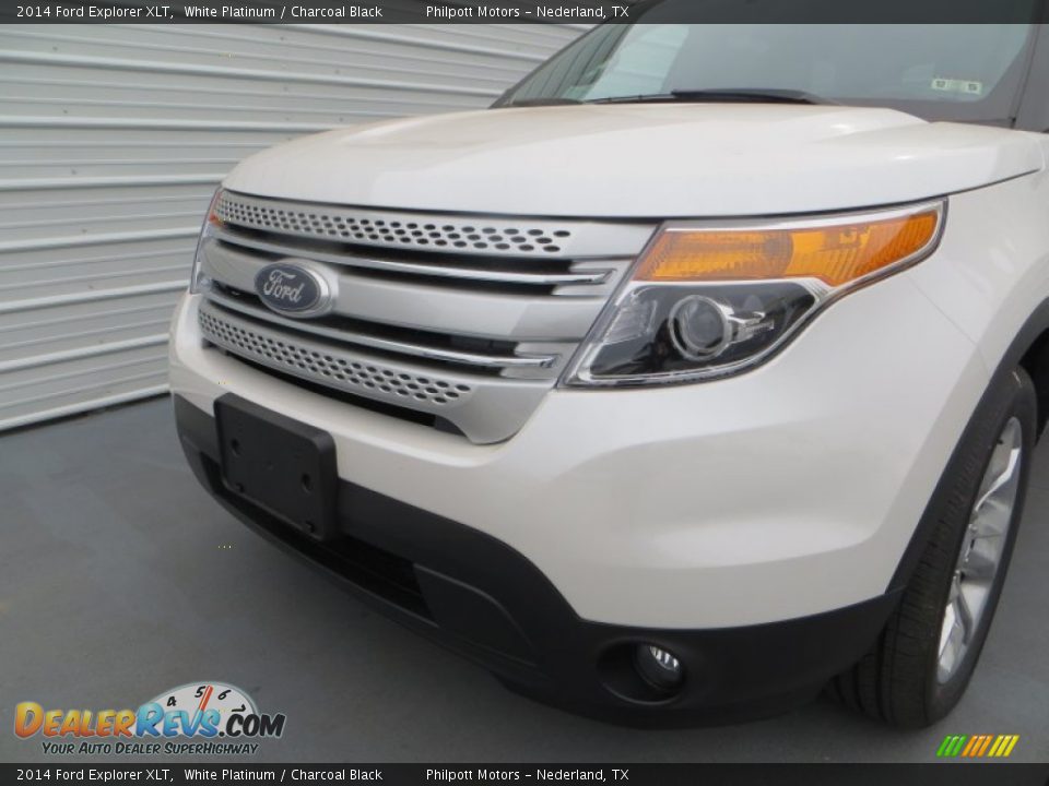 2014 Ford Explorer XLT White Platinum / Charcoal Black Photo #11