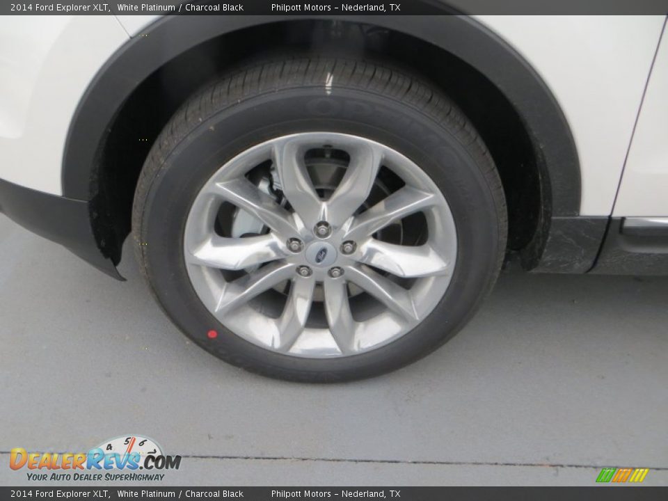 2014 Ford Explorer XLT White Platinum / Charcoal Black Photo #12