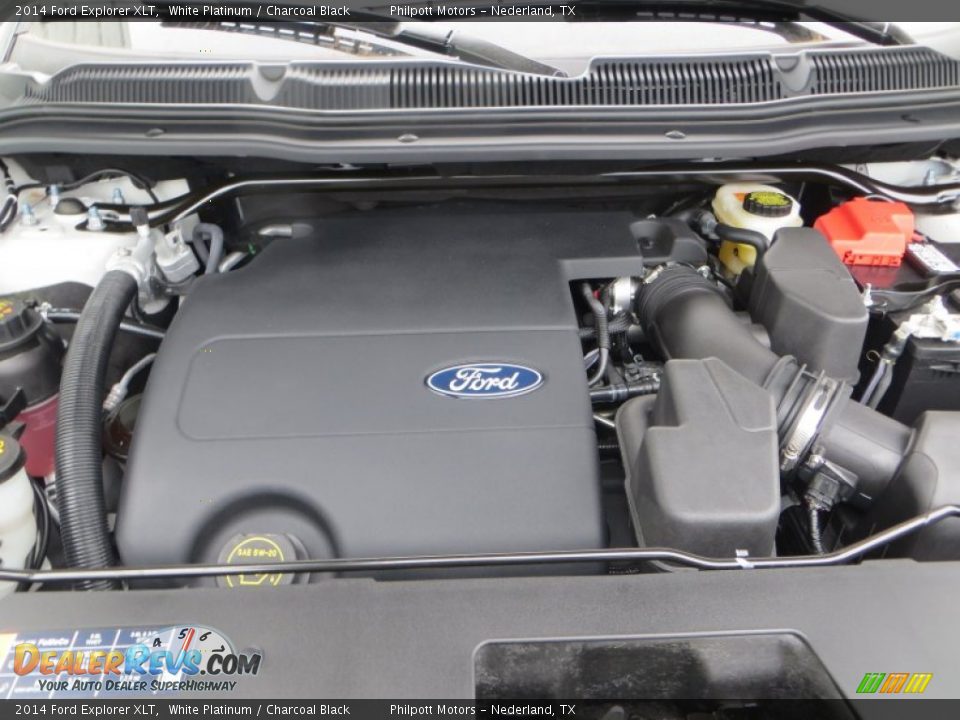 2014 Ford Explorer XLT White Platinum / Charcoal Black Photo #18