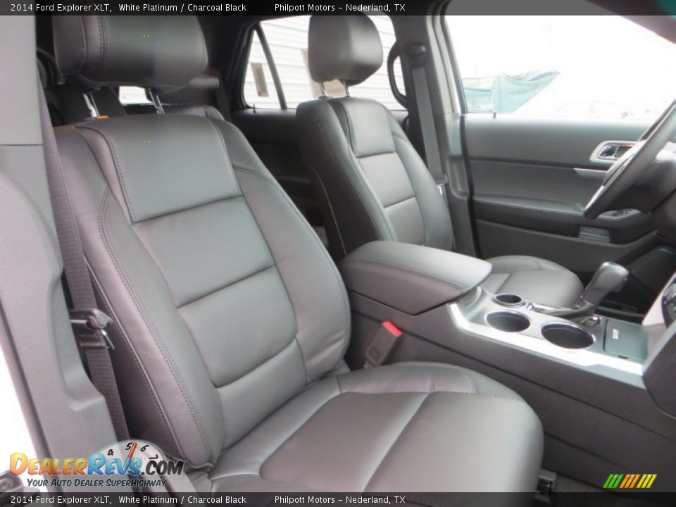 2014 Ford Explorer XLT White Platinum / Charcoal Black Photo #21