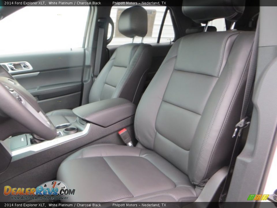 2014 Ford Explorer XLT White Platinum / Charcoal Black Photo #32