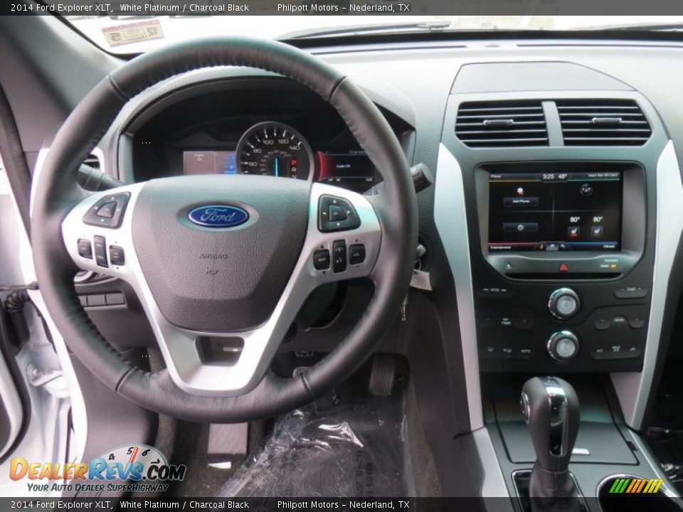 2014 Ford Explorer XLT White Platinum / Charcoal Black Photo #34