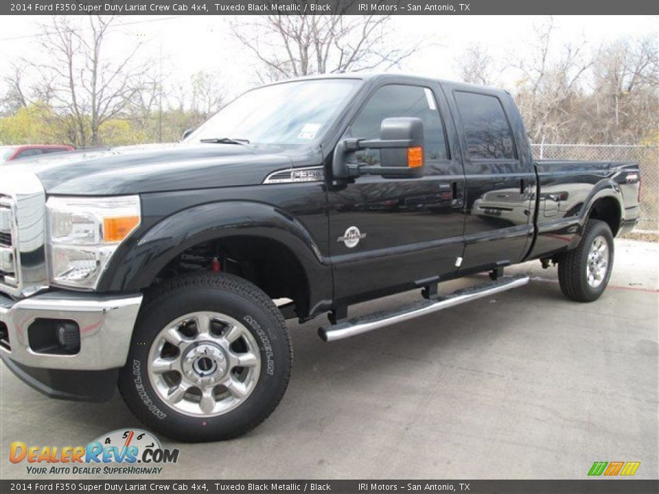2014 Ford F350 Super Duty Lariat Crew Cab 4x4 Tuxedo Black Metallic / Black Photo #1