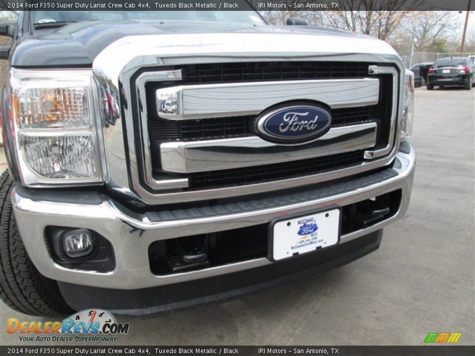 2014 Ford F350 Super Duty Lariat Crew Cab 4x4 Tuxedo Black Metallic / Black Photo #2