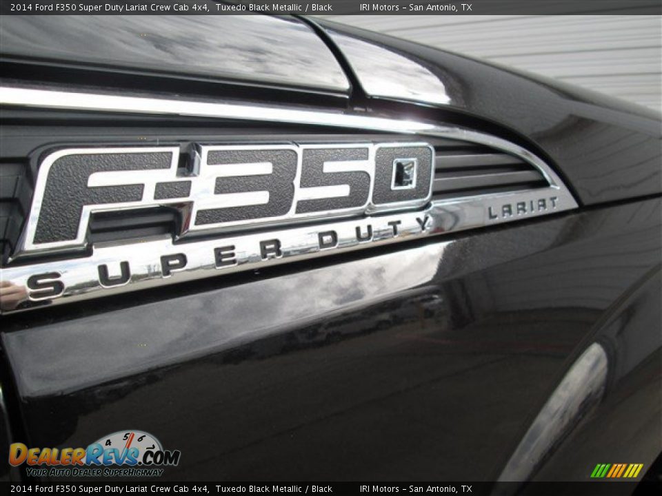 2014 Ford F350 Super Duty Lariat Crew Cab 4x4 Tuxedo Black Metallic / Black Photo #4