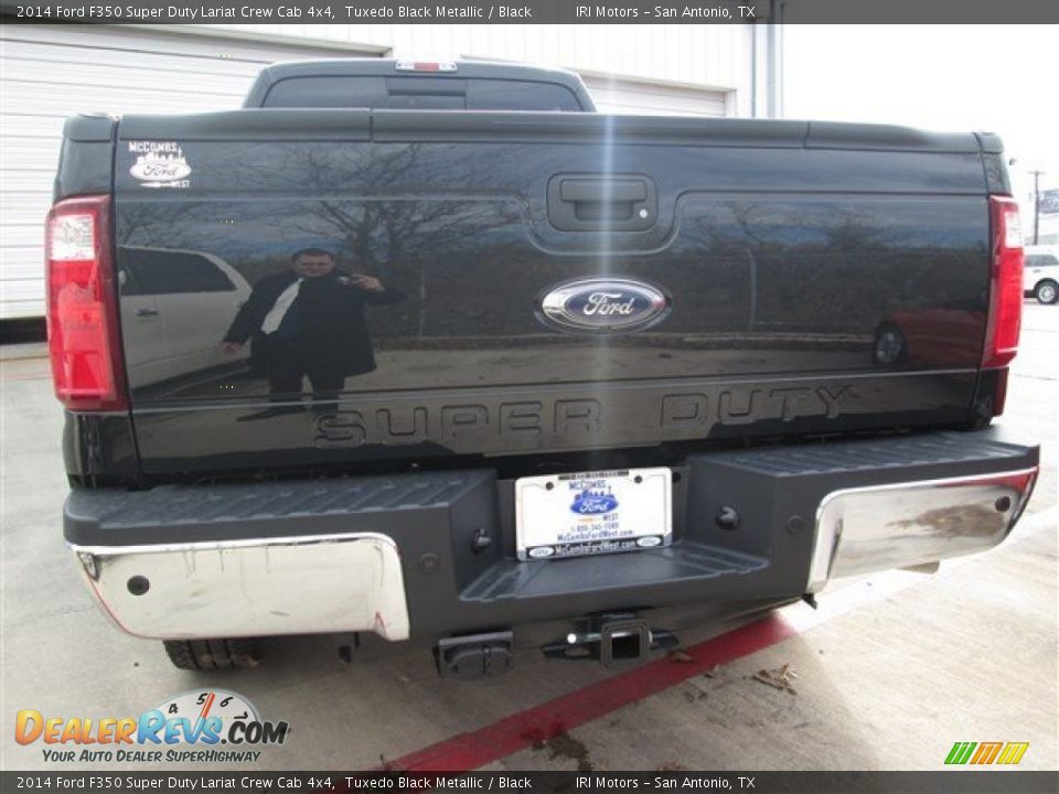 2014 Ford F350 Super Duty Lariat Crew Cab 4x4 Tuxedo Black Metallic / Black Photo #7