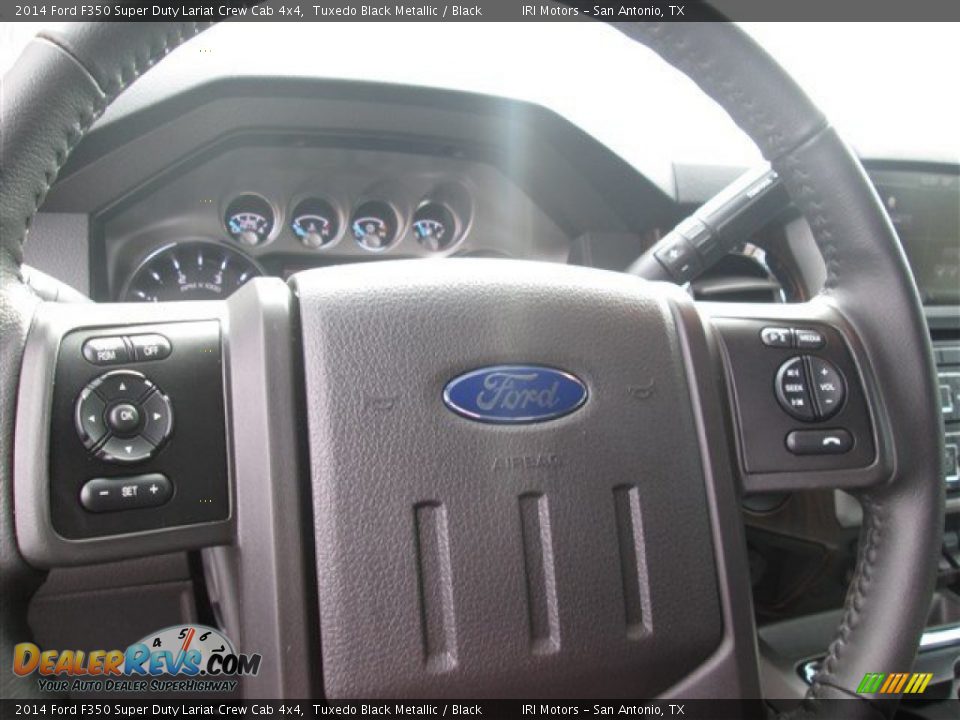 2014 Ford F350 Super Duty Lariat Crew Cab 4x4 Tuxedo Black Metallic / Black Photo #12