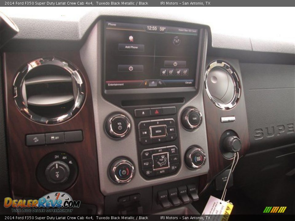 2014 Ford F350 Super Duty Lariat Crew Cab 4x4 Tuxedo Black Metallic / Black Photo #13