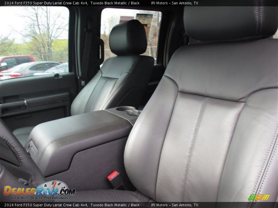 2014 Ford F350 Super Duty Lariat Crew Cab 4x4 Tuxedo Black Metallic / Black Photo #15