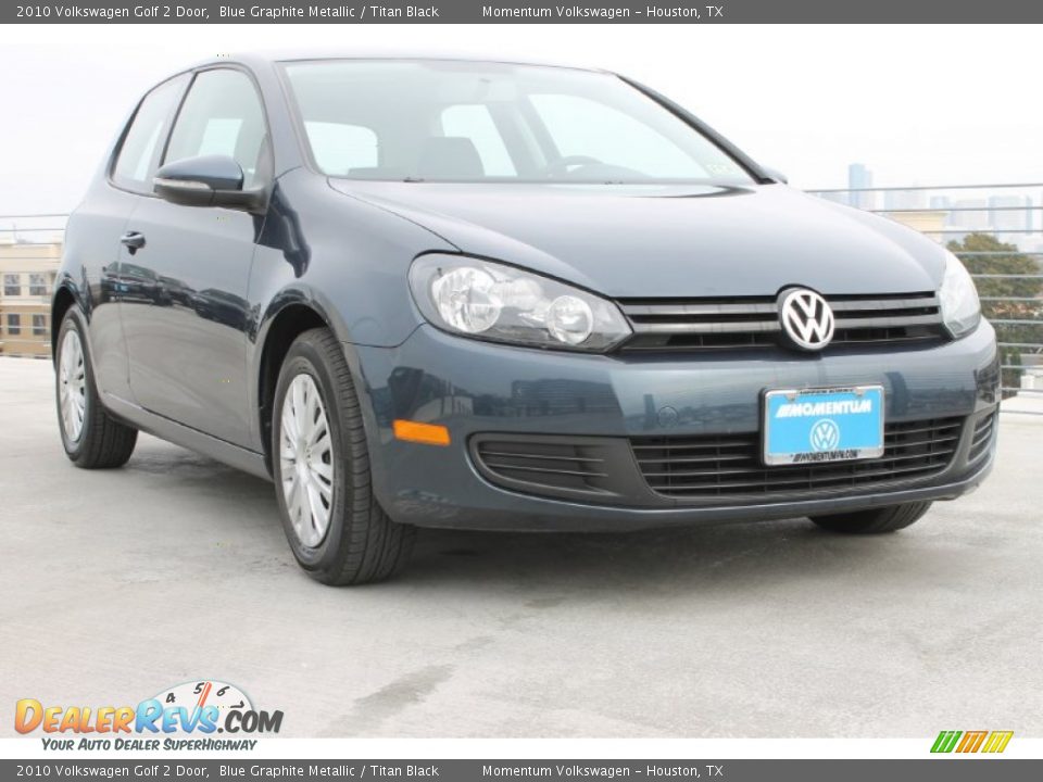 2010 Volkswagen Golf 2 Door Blue Graphite Metallic / Titan Black Photo #1