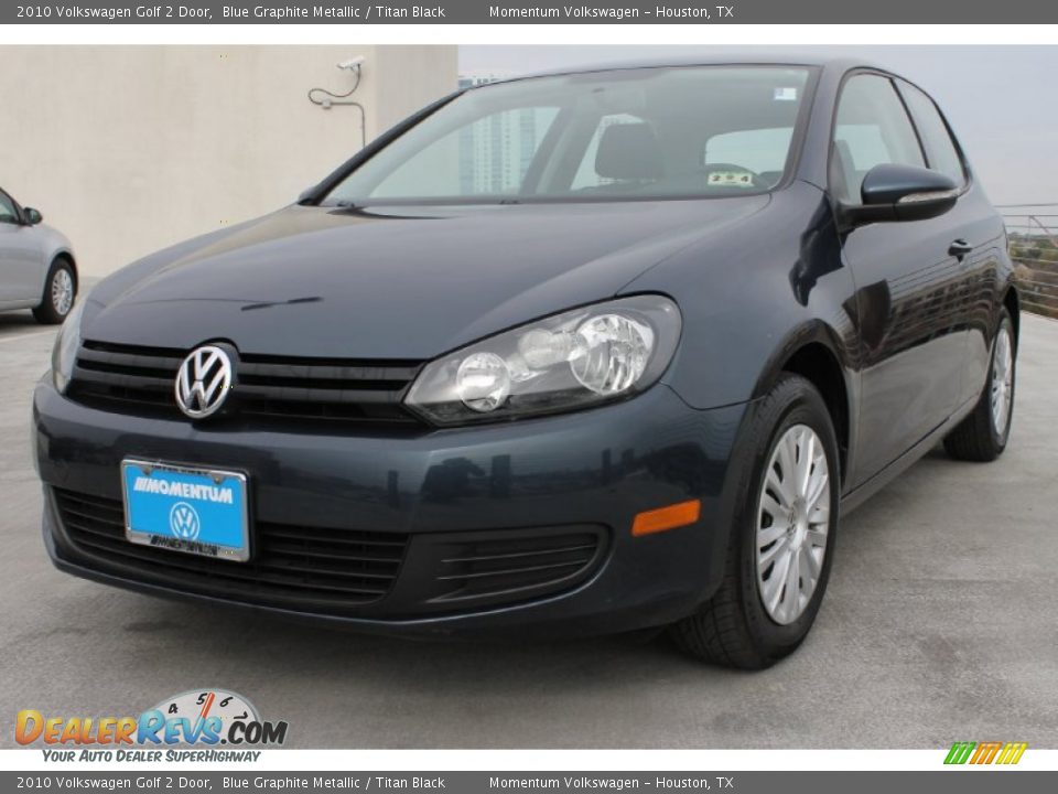 2010 Volkswagen Golf 2 Door Blue Graphite Metallic / Titan Black Photo #3