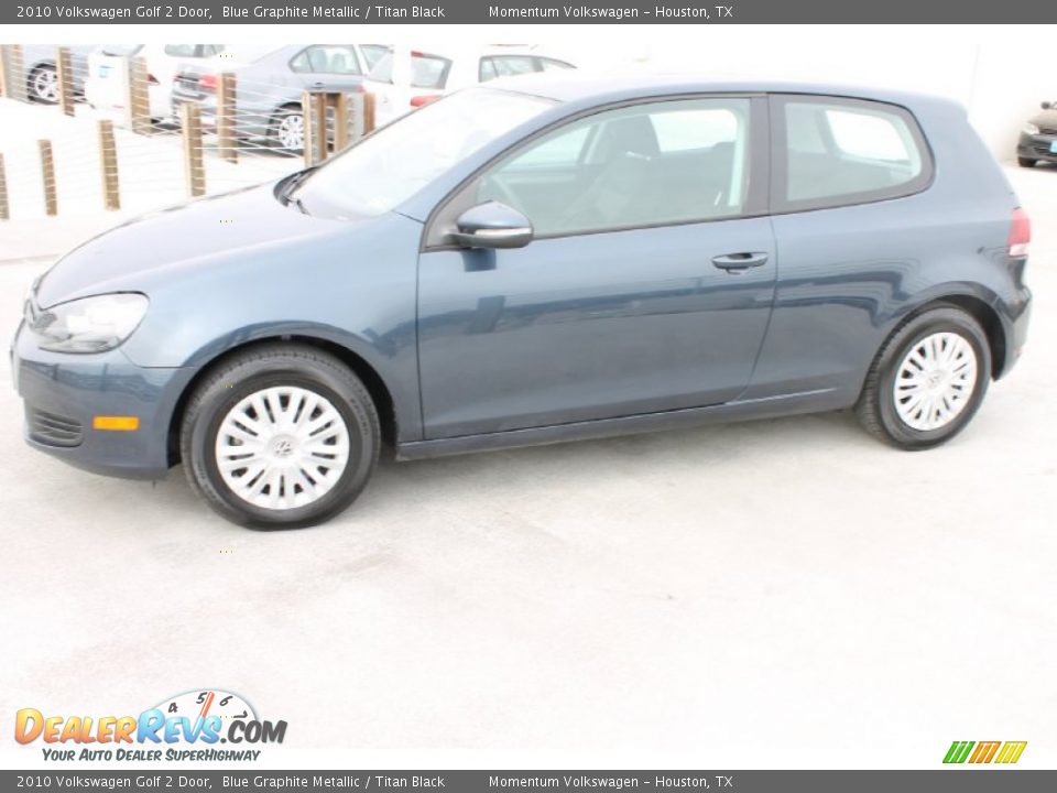 2010 Volkswagen Golf 2 Door Blue Graphite Metallic / Titan Black Photo #5