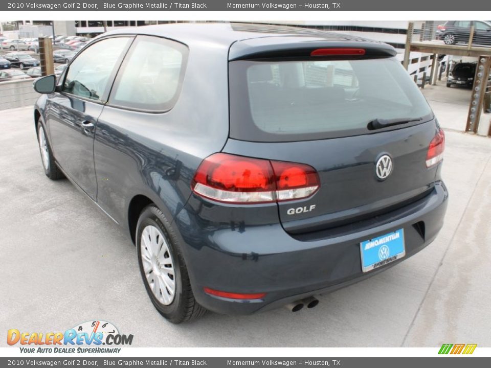 2010 Volkswagen Golf 2 Door Blue Graphite Metallic / Titan Black Photo #7