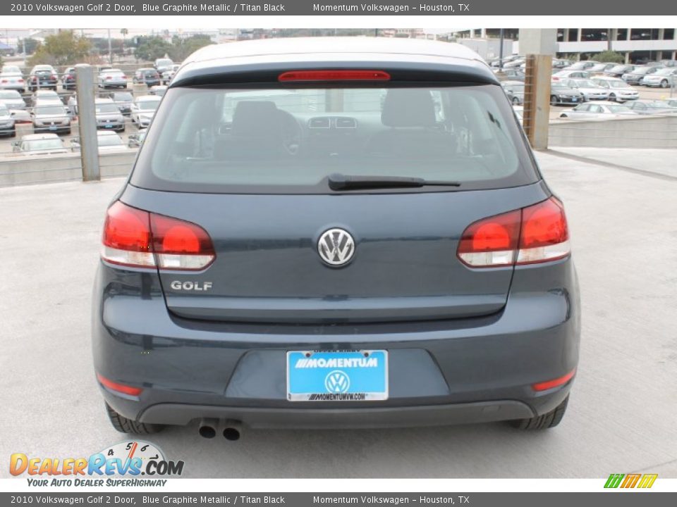 2010 Volkswagen Golf 2 Door Blue Graphite Metallic / Titan Black Photo #8