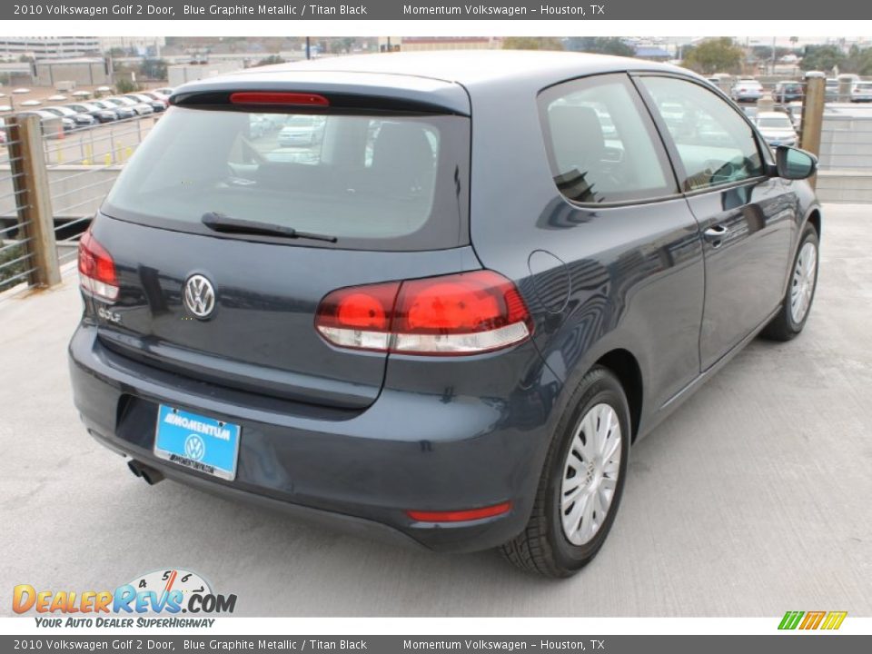 2010 Volkswagen Golf 2 Door Blue Graphite Metallic / Titan Black Photo #9