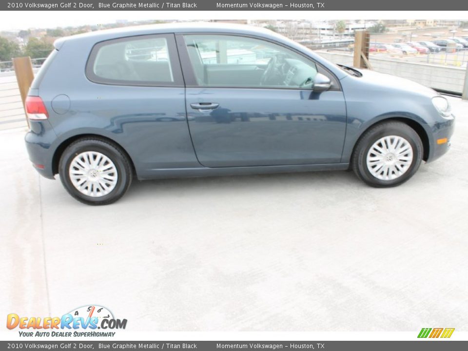 2010 Volkswagen Golf 2 Door Blue Graphite Metallic / Titan Black Photo #11