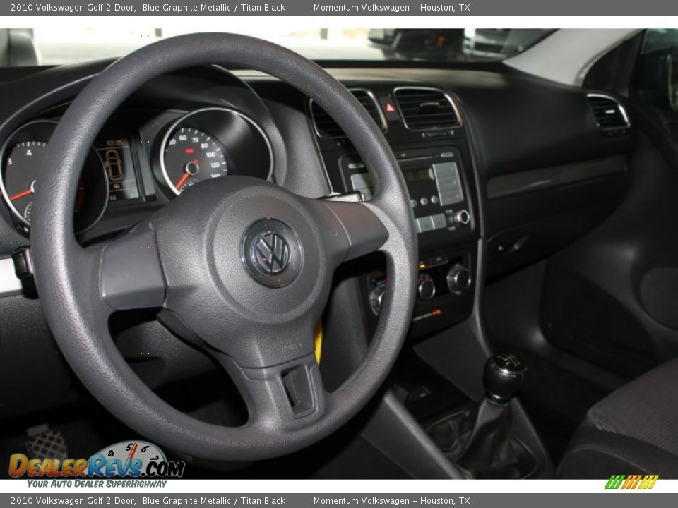 2010 Volkswagen Golf 2 Door Blue Graphite Metallic / Titan Black Photo #15