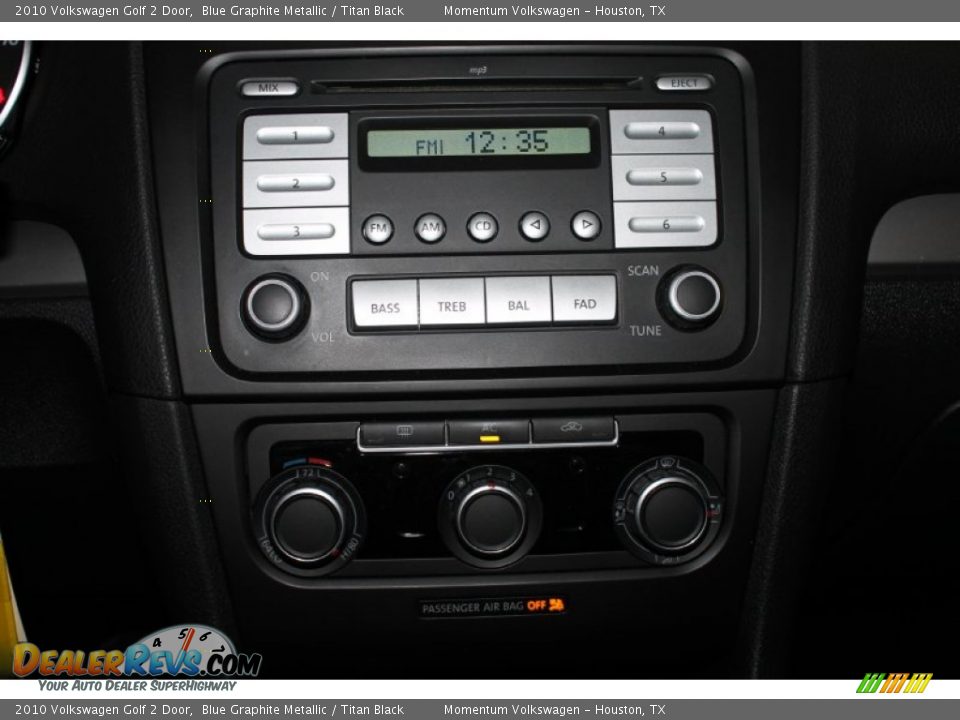 2010 Volkswagen Golf 2 Door Blue Graphite Metallic / Titan Black Photo #16