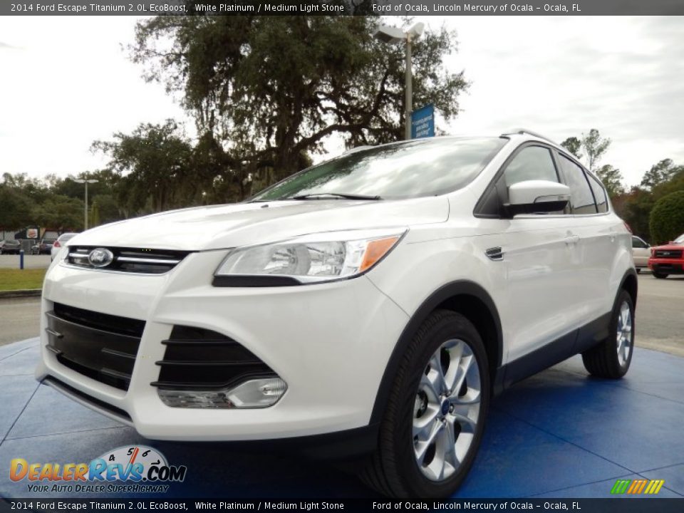 2014 Ford Escape Titanium 2.0L EcoBoost White Platinum / Medium Light Stone Photo #1