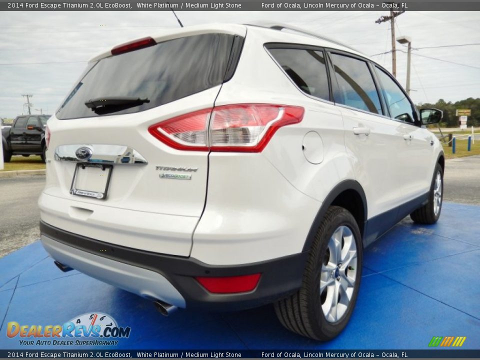 2014 Ford Escape Titanium 2.0L EcoBoost White Platinum / Medium Light Stone Photo #3