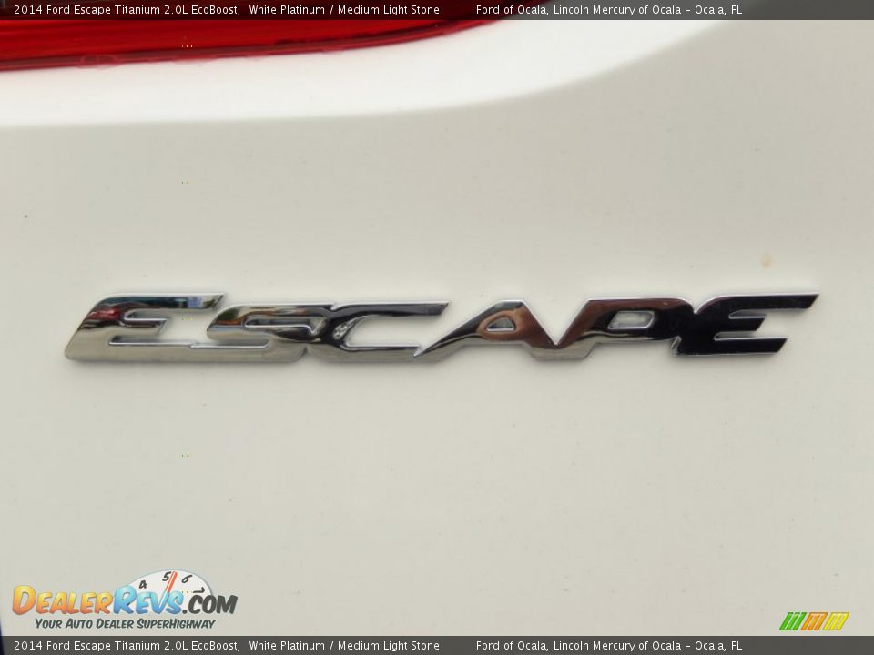 2014 Ford Escape Titanium 2.0L EcoBoost White Platinum / Medium Light Stone Photo #4