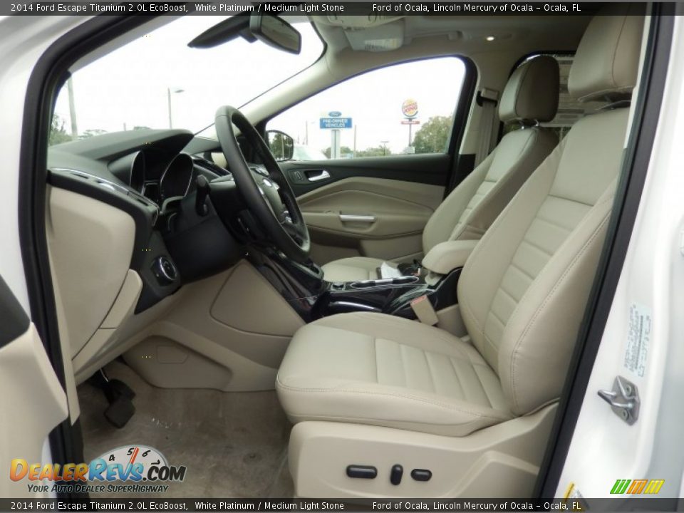 2014 Ford Escape Titanium 2.0L EcoBoost White Platinum / Medium Light Stone Photo #6