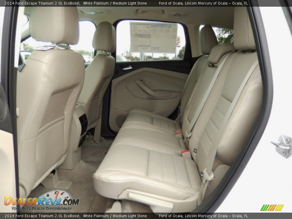 2014 Ford Escape Titanium 2.0L EcoBoost White Platinum / Medium Light Stone Photo #7